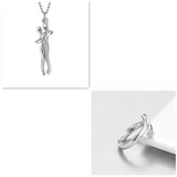 Love Hug Necklace Unisex Men Women Couple Jewelry Simple Temperament Clavicle Chain Valentine's Day Lover Gift