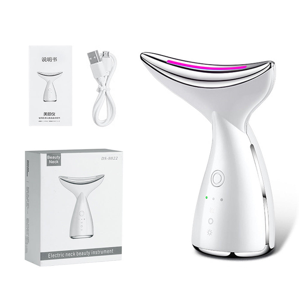 EMS Microcurrent Neck & Face Beauty Device – LED Photon Therapy for Skin Tightening - Skin Care Tools | Buy Online in UK