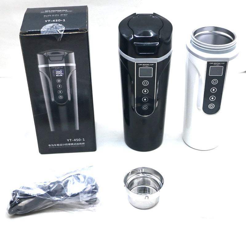 Smart Touch Heating Travel Bottle – Portable Digital Display Insulated Car Cup for Hot Water & Drinks - Beverage Warmers | Buy Online in UK