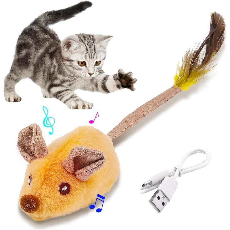 Interactive Cat Toys Mouse With LED Lights ForIndoor - Uncategorized | Buy Online in UK