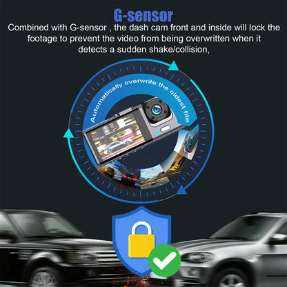 Car Dual Lens Dash Cam HD 1080P Front & Rear Inside Video Recorder with G-Sensor - Dash Video Cameras | Buy Online in UK