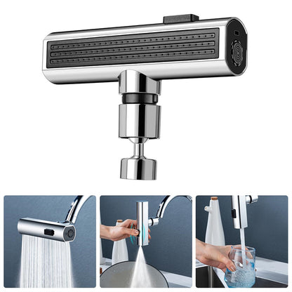 Universal Rotating Waterfall Faucet Nozzle – Splash‑Proof Bubbler Extension for Kitchen Sink - Faucet Accessories | Buy Online in UK