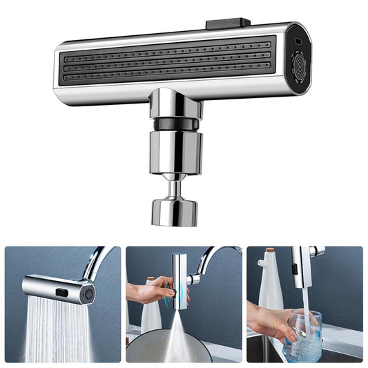 Universal Rotating Waterfall Faucet Nozzle – Splash‑Proof Bubbler Extension for Kitchen Sink - Faucet Accessories | Buy Online in UK