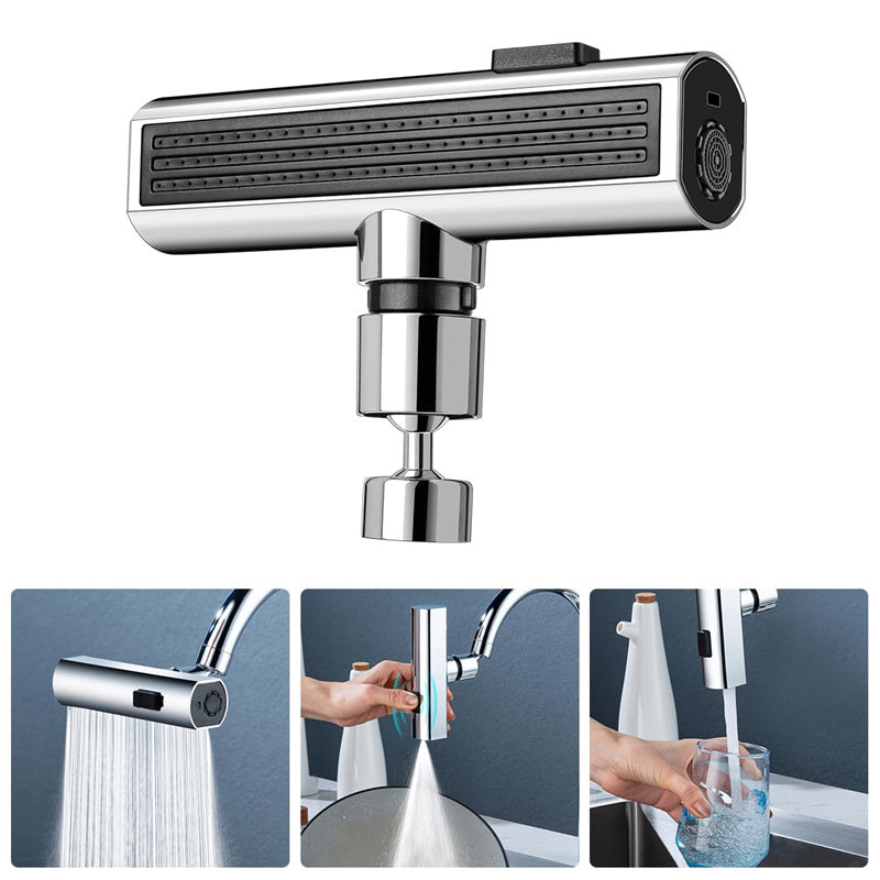Universal Rotating Waterfall Faucet Nozzle – Splash‑Proof Bubbler Extension for Kitchen Sink - Faucet Accessories | Buy Online in UK