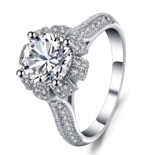 AliExpress Explosion Jewelry Couples Rings Micro-inlaid Zircon Handmades Creative Style Rings
