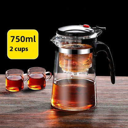 High Temperature Resistant Elegant Household One-click Filtering Tea Cup - Teapots | Buy Online in UK