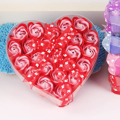Rose-scented soap heart-shaped gift box - Artificial Flowering Plants | Buy Online in UK