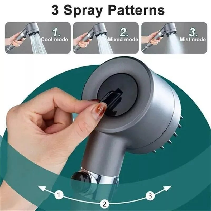 3 Modes Shower Head With Filter High Pressure Water Saving Massage Body Scalp UK - Toll Collection Devices | Buy Online in UK