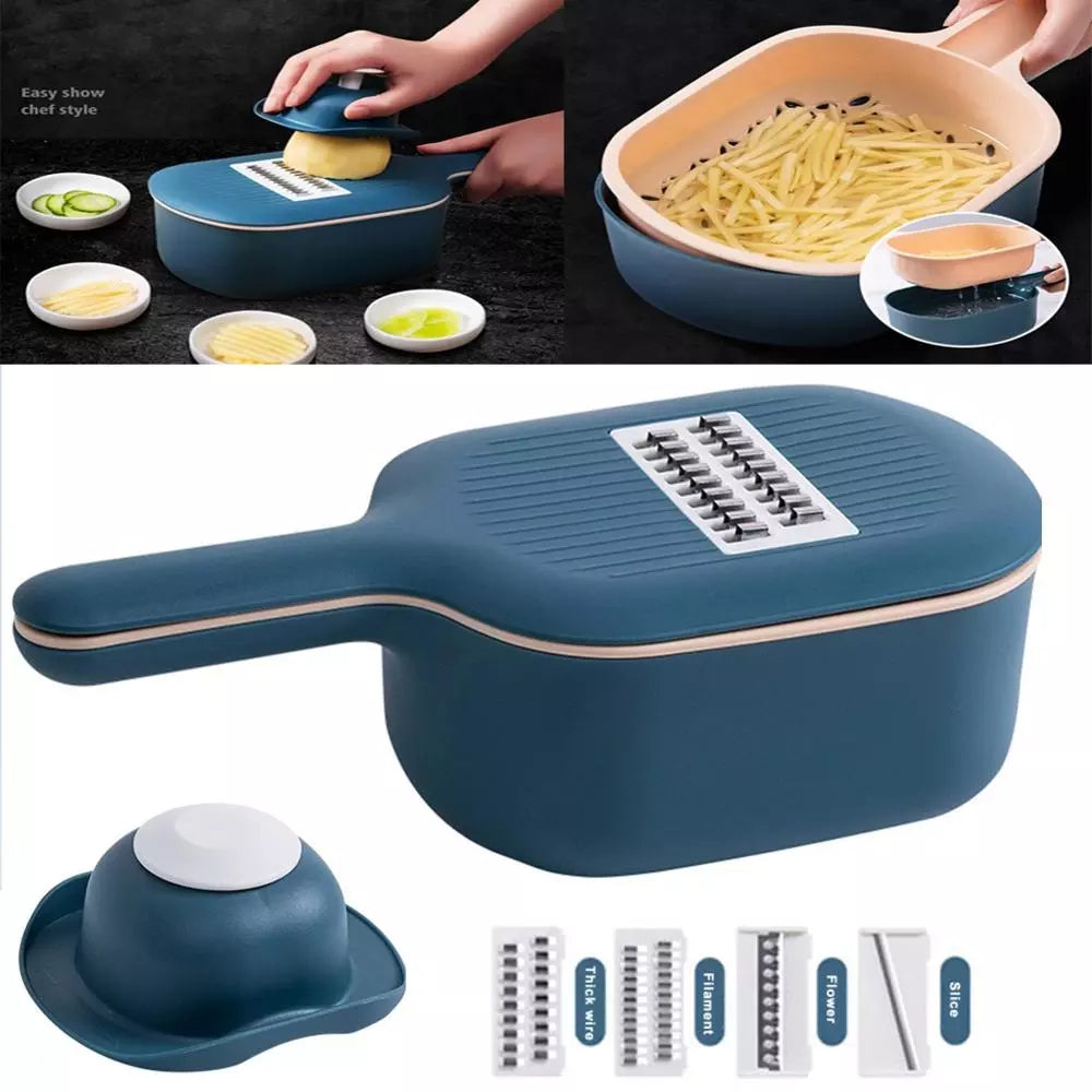 Multifunction Vegetable Cutter – 4‑in‑1 Peeler, Grater & Slicer for Fruits, Potatoes, Carrots & Cheese - Kitchen Slicers | Buy Online in UK