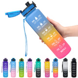 1L Tritan Motivational Water Bottle with Time Marker – Leakproof Sports Bottle (UK) - Water Bottles | Buy Online in UK