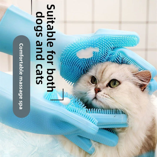 Pet Silicone Bath and Grooming Gloves - Gloves | Buy Online in UK