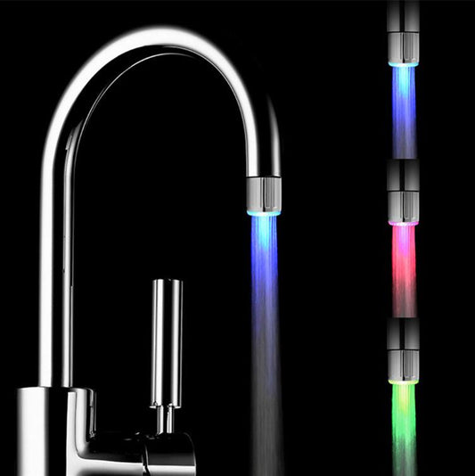 Creative LED Light‑Up Faucet – Temperature‑Sensing Kitchen & Bathroom Tap Nozzle - Faucet Accessories | Buy Online in UK