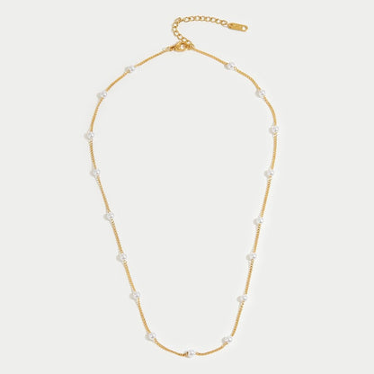 Titanium Steel Pearl Necklace For Women