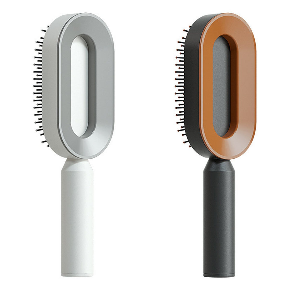 Self-Cleaning Hair Brush for Women – One-Key Cleaning, Anti-Static Hair Loss Comb - Hair Combs | Buy Online in UK