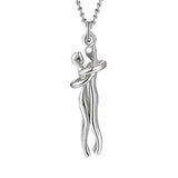 Love Hug Necklace Unisex Men Women Couple Jewelry Simple Temperament Clavicle Chain Valentine's Day Lover Gift