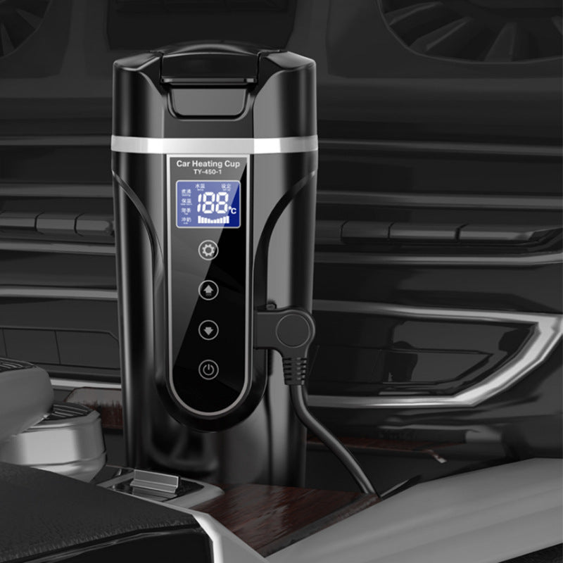 Smart Touch Heating Travel Bottle – Portable Digital Display Insulated Car Cup for Hot Water & Drinks - Beverage Warmers | Buy Online in UK