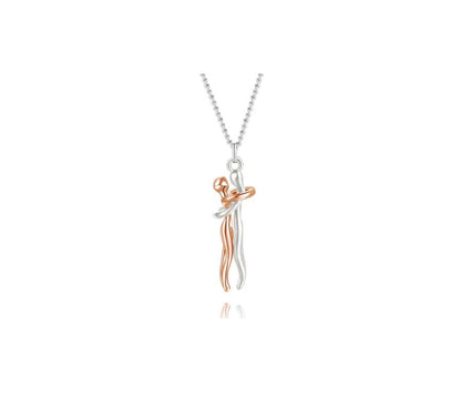 Love Hug Necklace Unisex Men Women Couple Jewelry Simple Temperament Clavicle Chain Valentine's Day Lover Gift