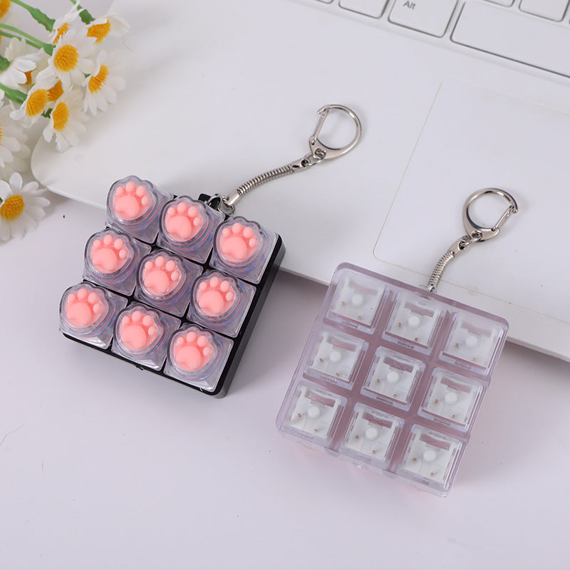 Soft silicone cat paw keycap keychain - Keychains | Buy Online in UK