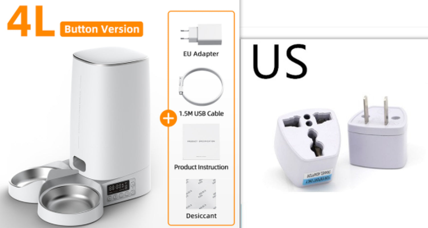 4L Automatic Pet Feeder Cat Food Dispenser Accessorie - Automatic Feeders | Buy Online in UK