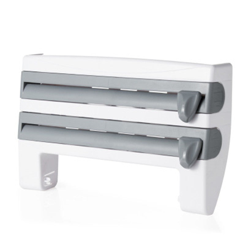 4‑in‑1 Kitchen Roll Holder Dispenser – Foil, Film & Tissue Organizer with Built‑In Cutters - Paper Towel Dispensers | Buy Online in UK