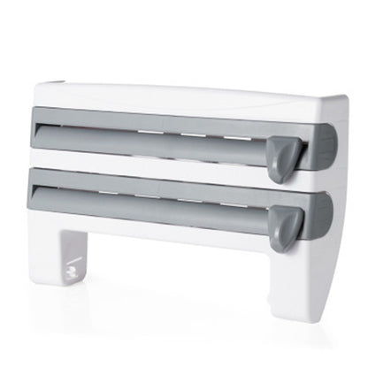 4‑in‑1 Kitchen Roll Holder Dispenser – Foil, Film & Tissue Organizer with Built‑In Cutters - Paper Towel Dispensers | Buy Online in UK