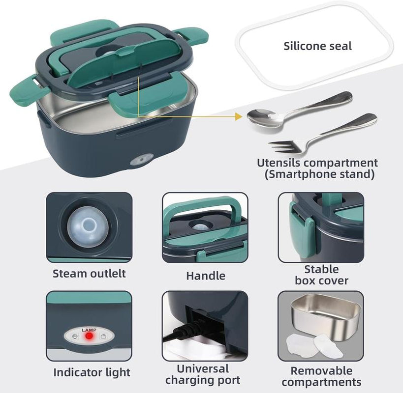 Portable Electric Heated Lunch Box – Food Warmer - Food Warmers | Buy Online in UK