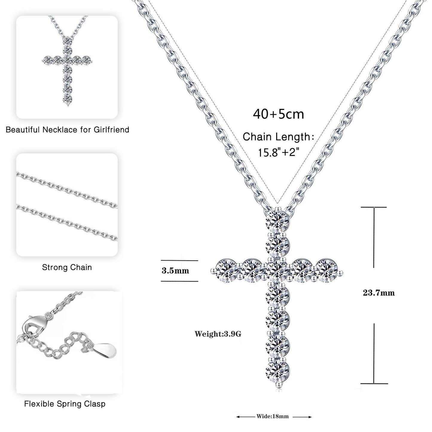 Fashionable Rhinestone Pendant Necklace for Women UK product image