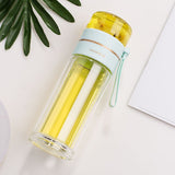 Double Wall Glass Water Bottle with Tea Infuser – Leakproof - Water Bottles | Buy Online in UK