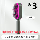 Self-Cleaning Hair Brush for Women – One-Key Cleaning, Anti-Static Hair Loss Comb - Hair Combs | Buy Online in UK