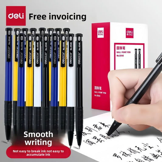 Deli Ballpoint Pen Model 6546, Bullet Tip, 0.7 mm