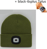 LED luminous knitted hat