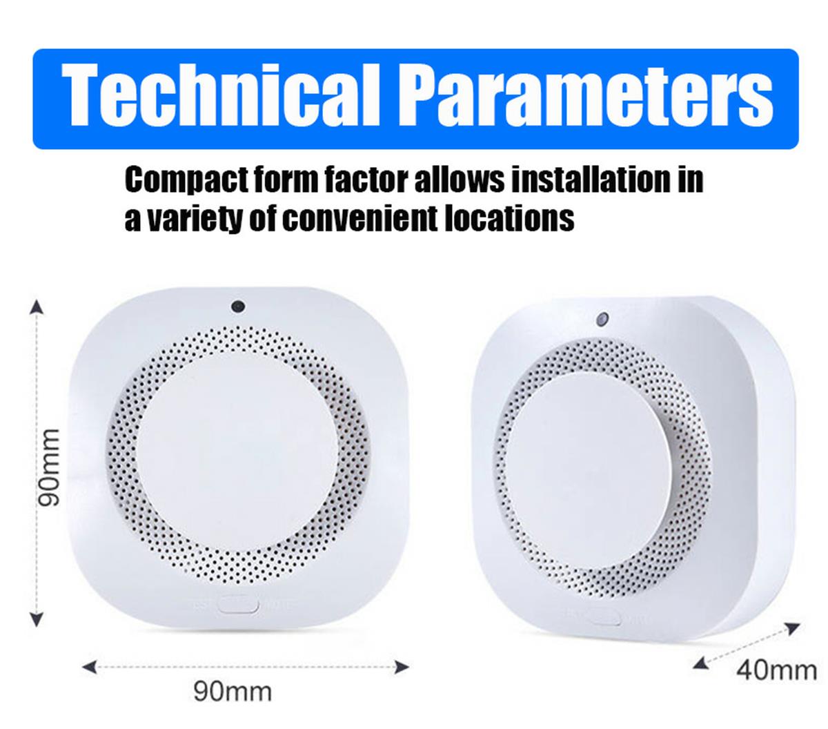 （4 Pack）Smoke Alarm Fire Protection Home Security System Smoke Alarm