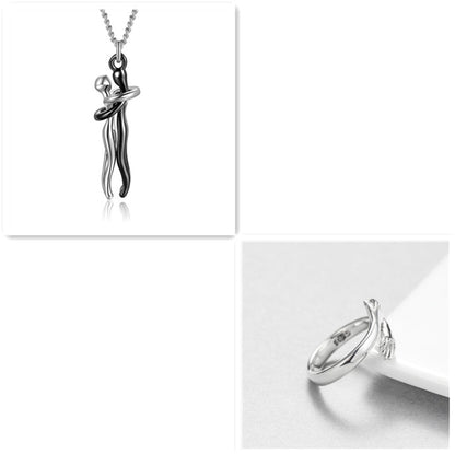 Love Hug Necklace Unisex Men Women Couple Jewelry Simple Temperament Clavicle Chain Valentine's Day Lover Gift