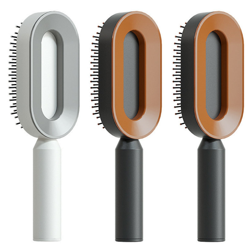 Self-Cleaning Hair Brush for Women – One-Key Cleaning, Anti-Static Hair Loss Comb - Hair Combs | Buy Online in UK