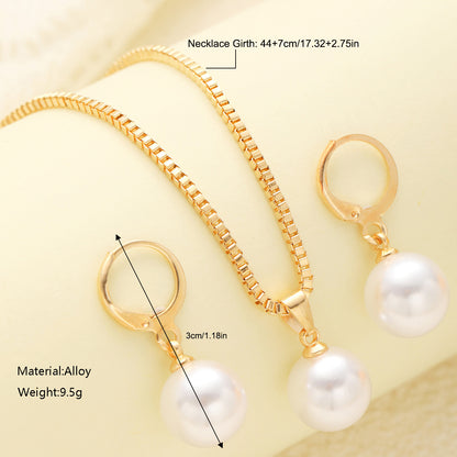 Elegant Pearl Imitation Jewelry Set for Women