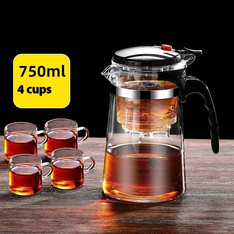 High Temperature Resistant Elegant Household One-click Filtering Tea Cup - Teapots | Buy Online in UK