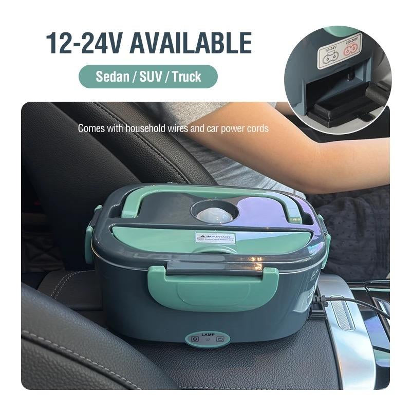 Electric Lunch Box Food Warmer for Home and Car - 1.5L Portable Heating Microwave - Food Warmers | Buy Online in UK