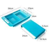 Multifunction Kitchen Chopping Board with Sink & Drain Basket – 3‑in‑1 Cutting, Washing & Storage Tool - Cutting Boards | Buy Online in UK