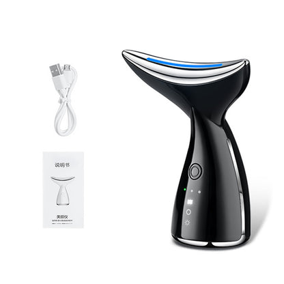 EMS Microcurrent Neck & Face Beauty Device – LED Photon Therapy for Skin Tightening - Skin Care Tools | Buy Online in UK
