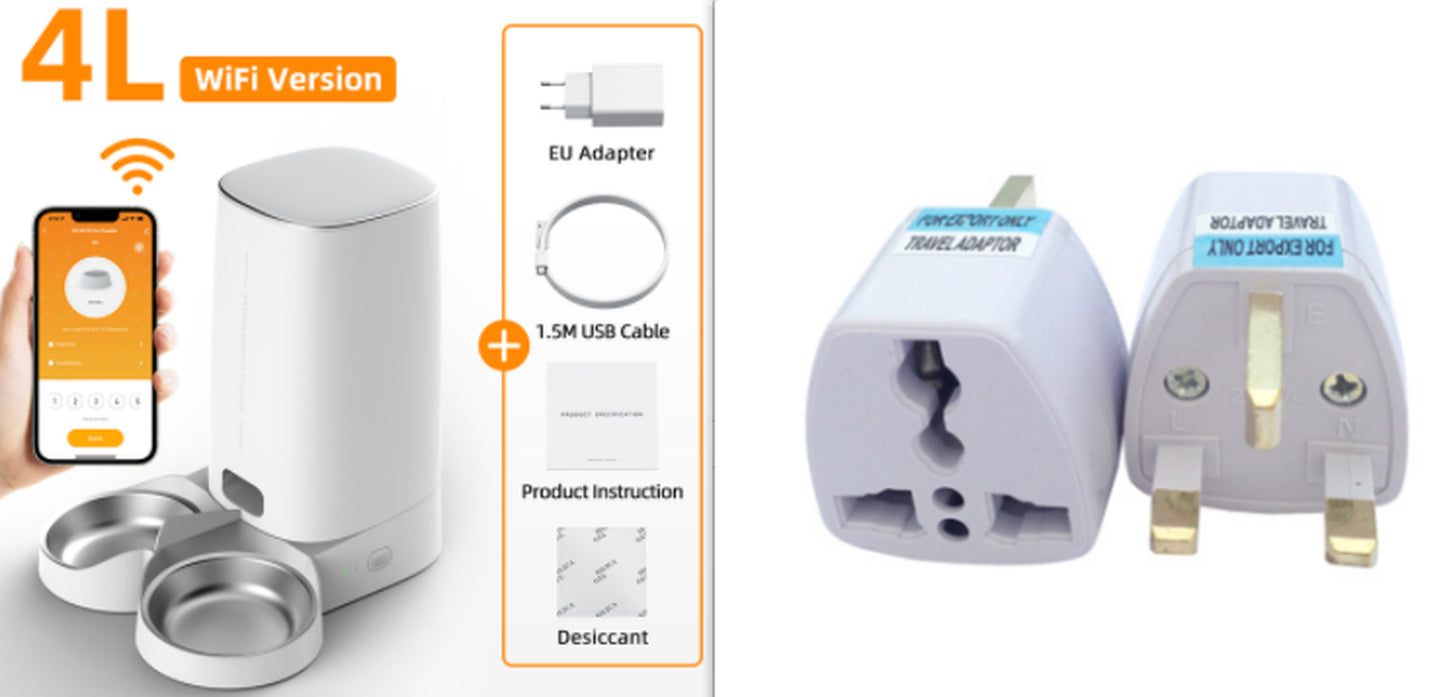 4L Automatic Pet Feeder Cat Food Dispenser Accessorie - Automatic Feeders | Buy Online in UK