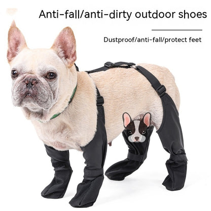 Waterproof Dog Shoes Adjustable Dog Boots Pet Breathable Shoes For Outdoor Walking Soft French Dog Shoes Pets Paws Protector Pet Products