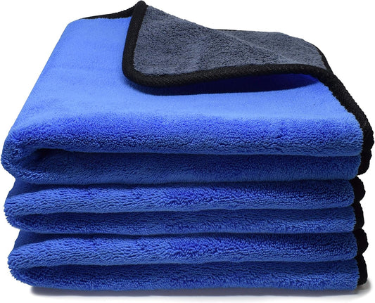 Microfibre Cleaning Cloths Car 3 PCS 500GSM 30X30Cm Motorcycle Washing Drying Polishing - Vehicle Cleaning | Buy Online in UK
