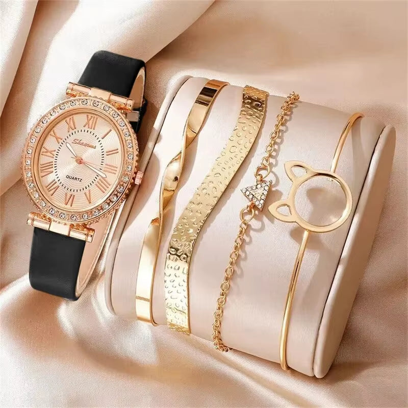 Women'S Fashion Quartz Watch Luxury Leather Band Analog Wristwatch Ladies - Watches | Buy Online in UK