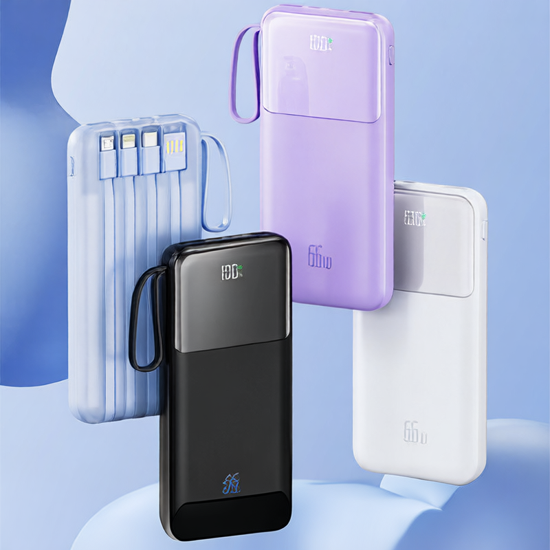 Portable Power Bank with Built-in Cable | Fast Charging Travel Charger UK - Power Banks | Buy Online in UK