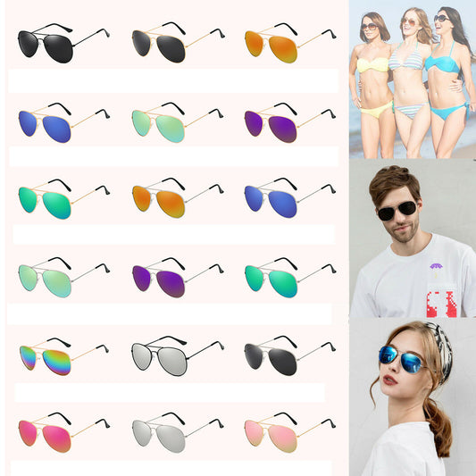 Polarized Sunglasses Men Ladies Women Unisex Mirror Vintage Retro Pilot--golden Purple - Sunglasses | Buy Online in UK