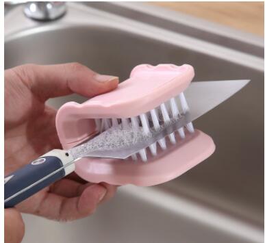 U-Shaped Knife And Cutlery Cleaner Brush Home Kitchen Cleaning Brushes Bristle Scrub Kitchen Washing - Buy Online at RONGORA LTD