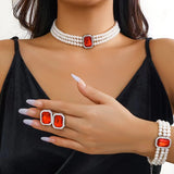 Imitation Pearl Jewelry Set for Women – Elegant Wedding & Party Fashion