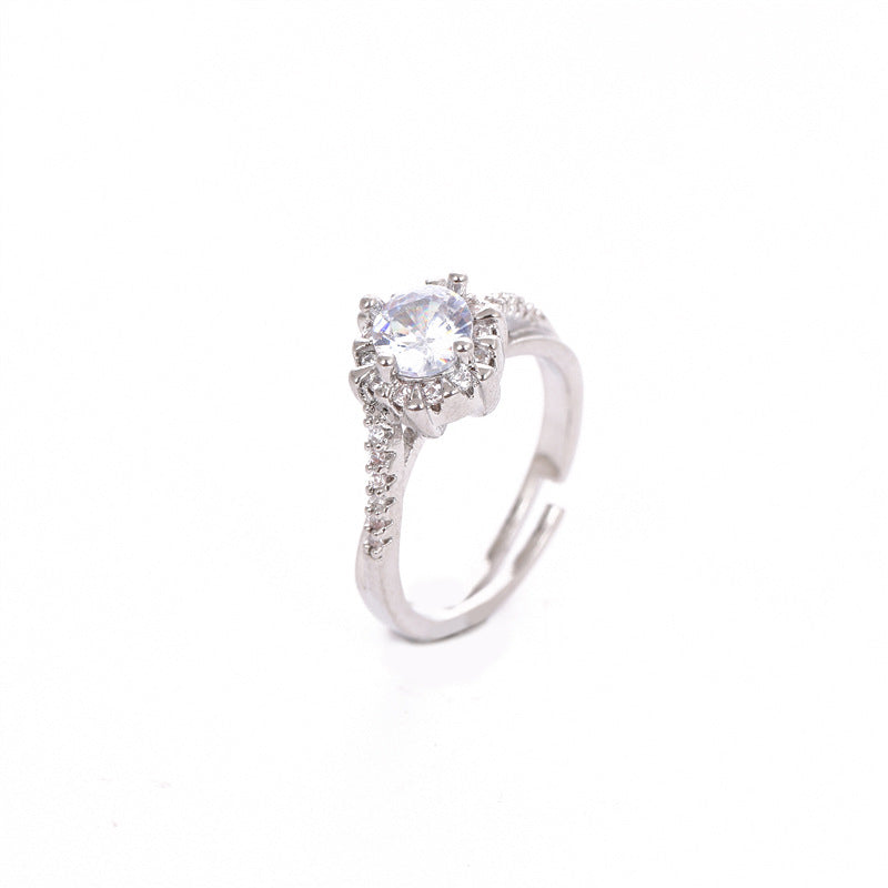 Buy Six-Prong Imitation Diamond Ring for Women | Classic Engagement Style UK in UK - High Quality Rings