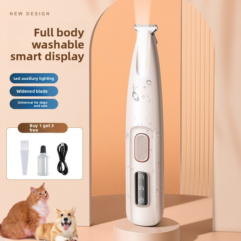 Pet Hair Trimmer with LED Light ? Quiet Waterproof Groomer for Dogs & Cats - Trimmers | Buy Online in UK