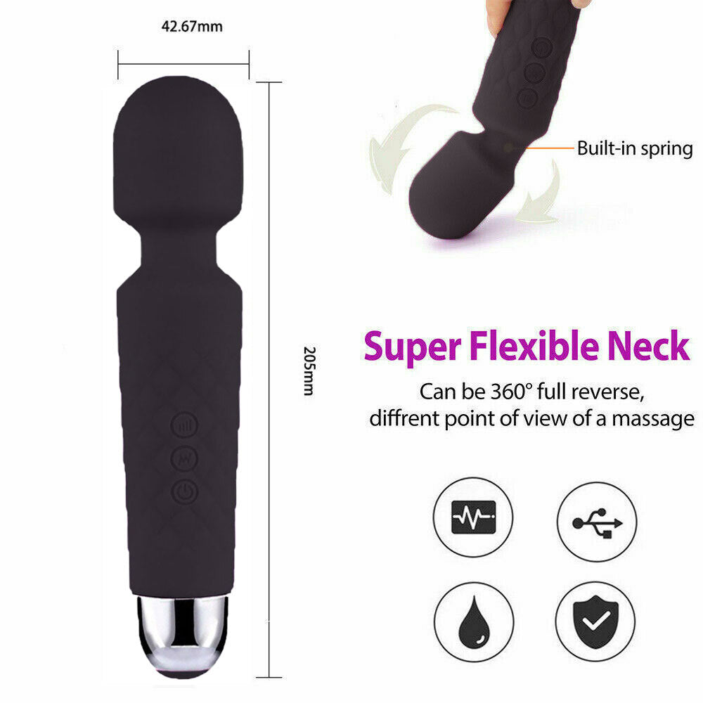 Magic Massage Wand Muscle Relaxation Massager 20 Speed Vibrating Full Body Therapy Motor Vibration - Electric Massagers | Buy Online in UK